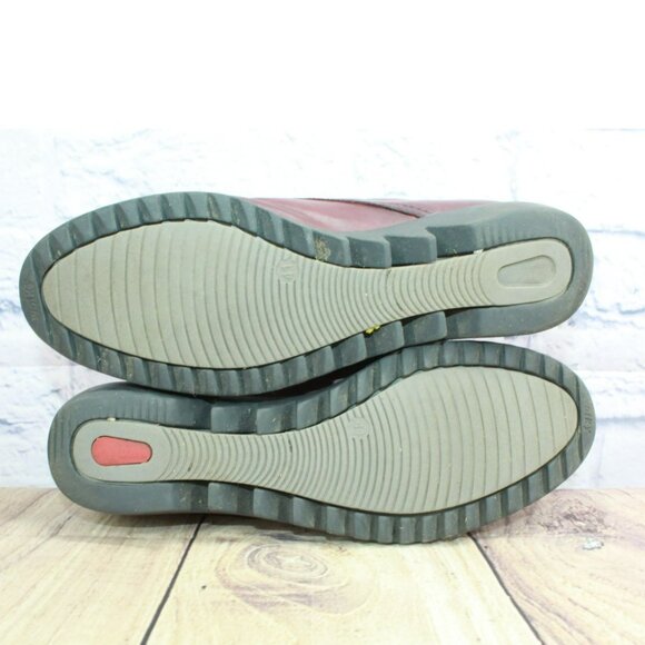 Wolky Dusky Burgundy Leather Lace Up Casual Wedge Bootie Size 41 US 10 - Picture 10 of 10